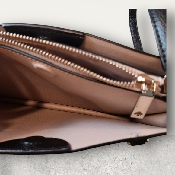 Kate Spade Eva Purse Black Leather WKRU6010 Crossbody Bag - Picture 7 of 16